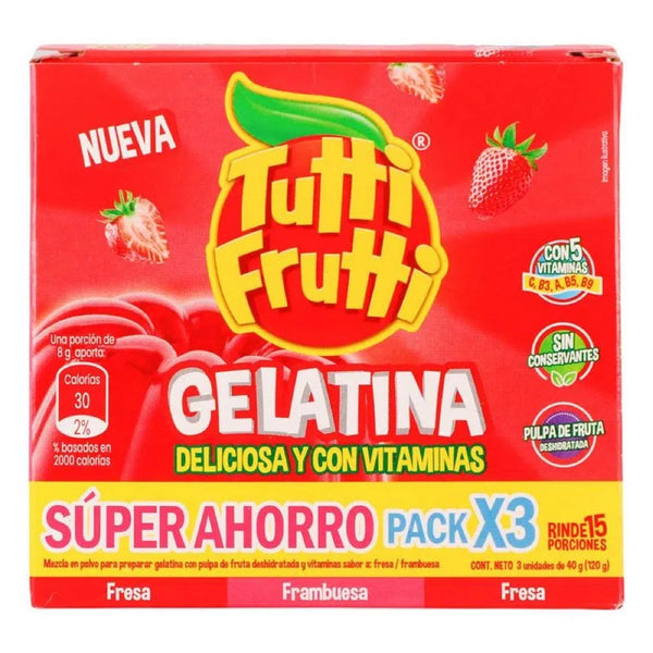 GELATINA TUTTI FRUTTI 3U 120G